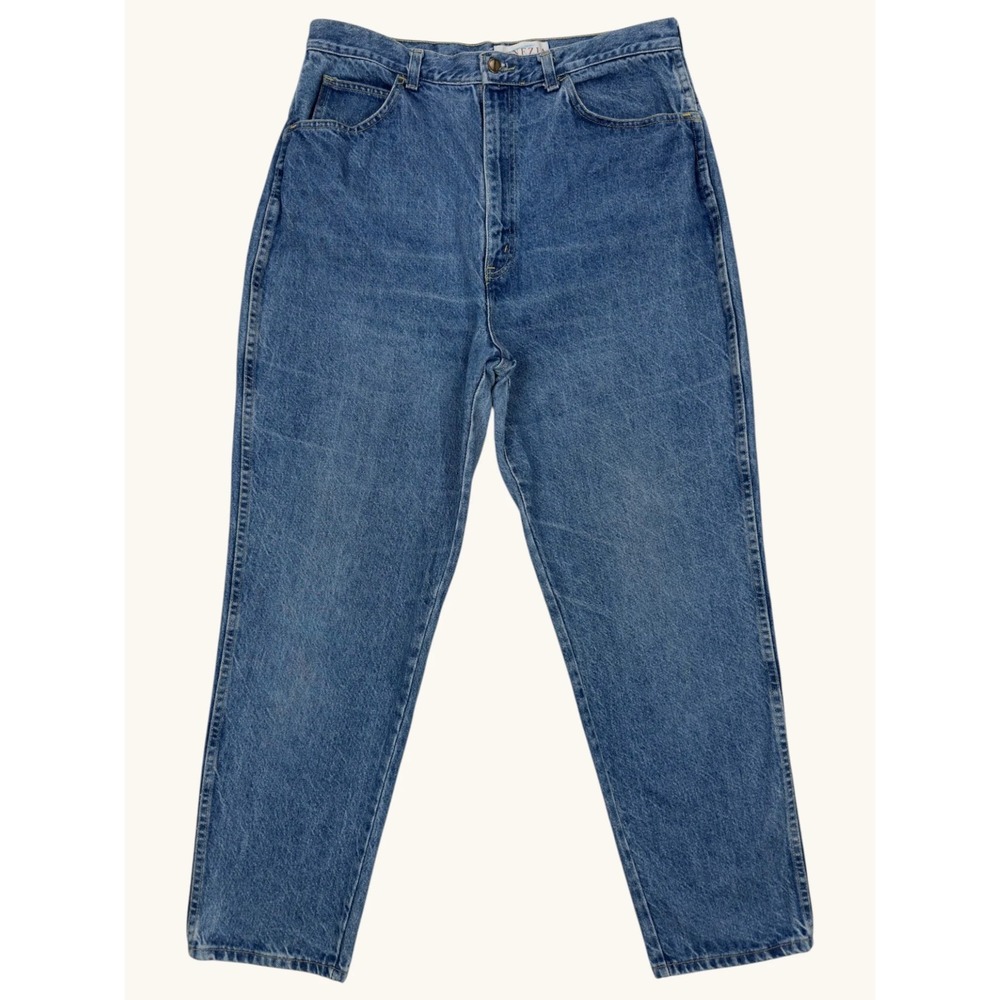 Venezia Vintage 90s Mom Jeans Size 18 High Waisted Tapered Leg Blue Denim USA
